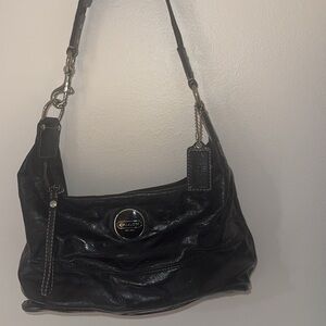 Coach Black Leather Shoulder Bag